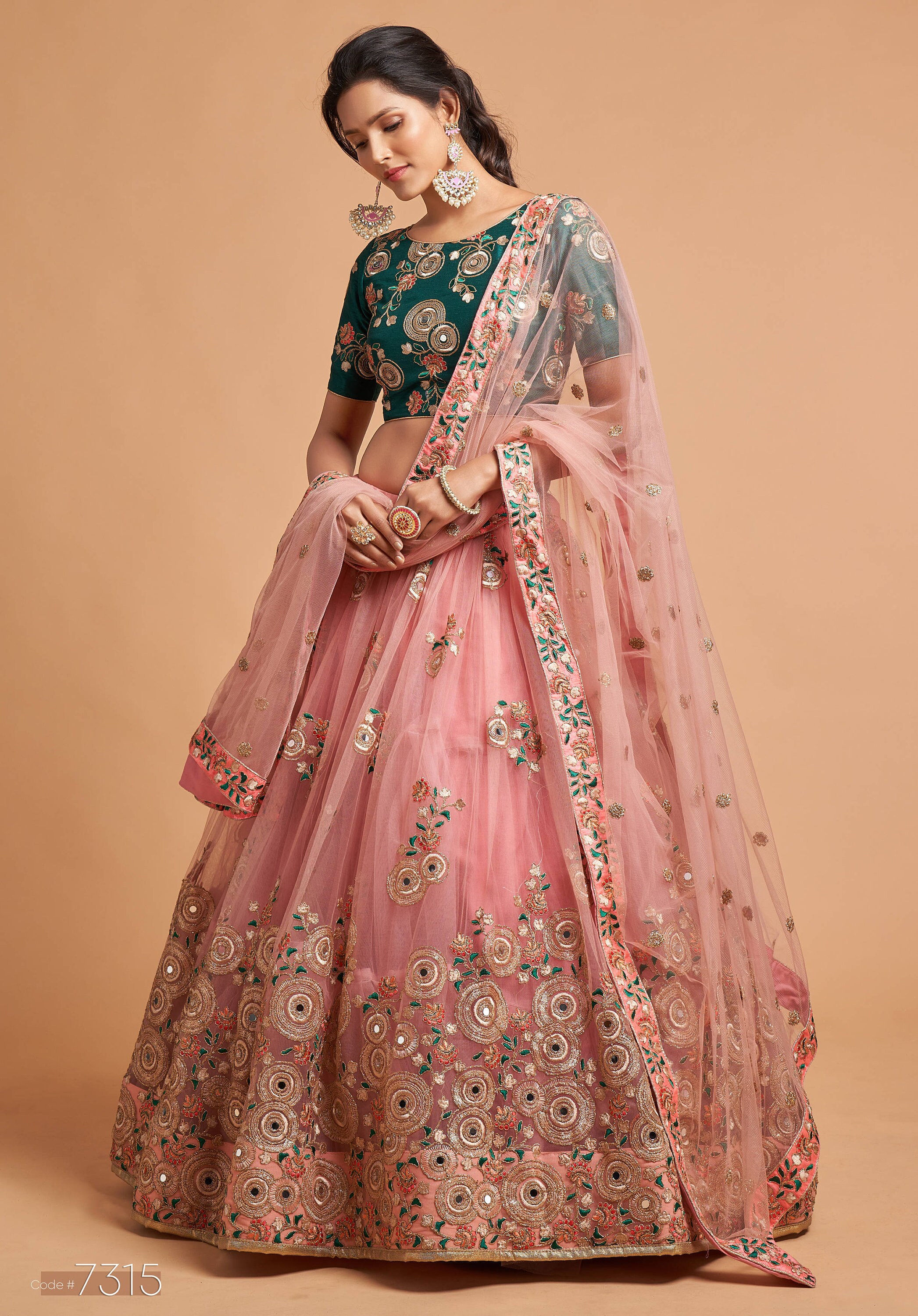Peach colour hotsell lacha