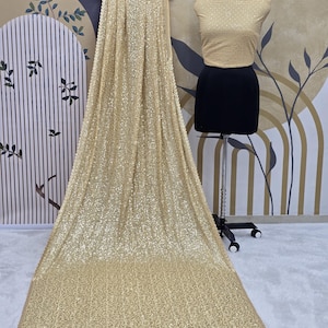 Party Wear Ivory Georgette  Saree With Sequence Work And Heavy Georgette Blouse For Women , Party Wear Saree , Wedding Wear