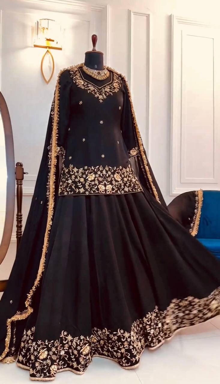 Long shirt with lehnga cheap