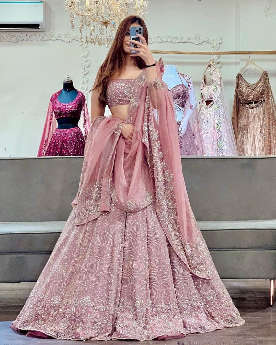 Pink Georgette Lehenga Choli With Heavy Zari and Embroidery - Etsy Singapore