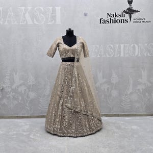 Copper Kasturi silk Lehenga Choli With Embroidery Sequence Work And Soft Net Dupatta For Women , Wedding Lehenga , Party Wear Lehenga Choli