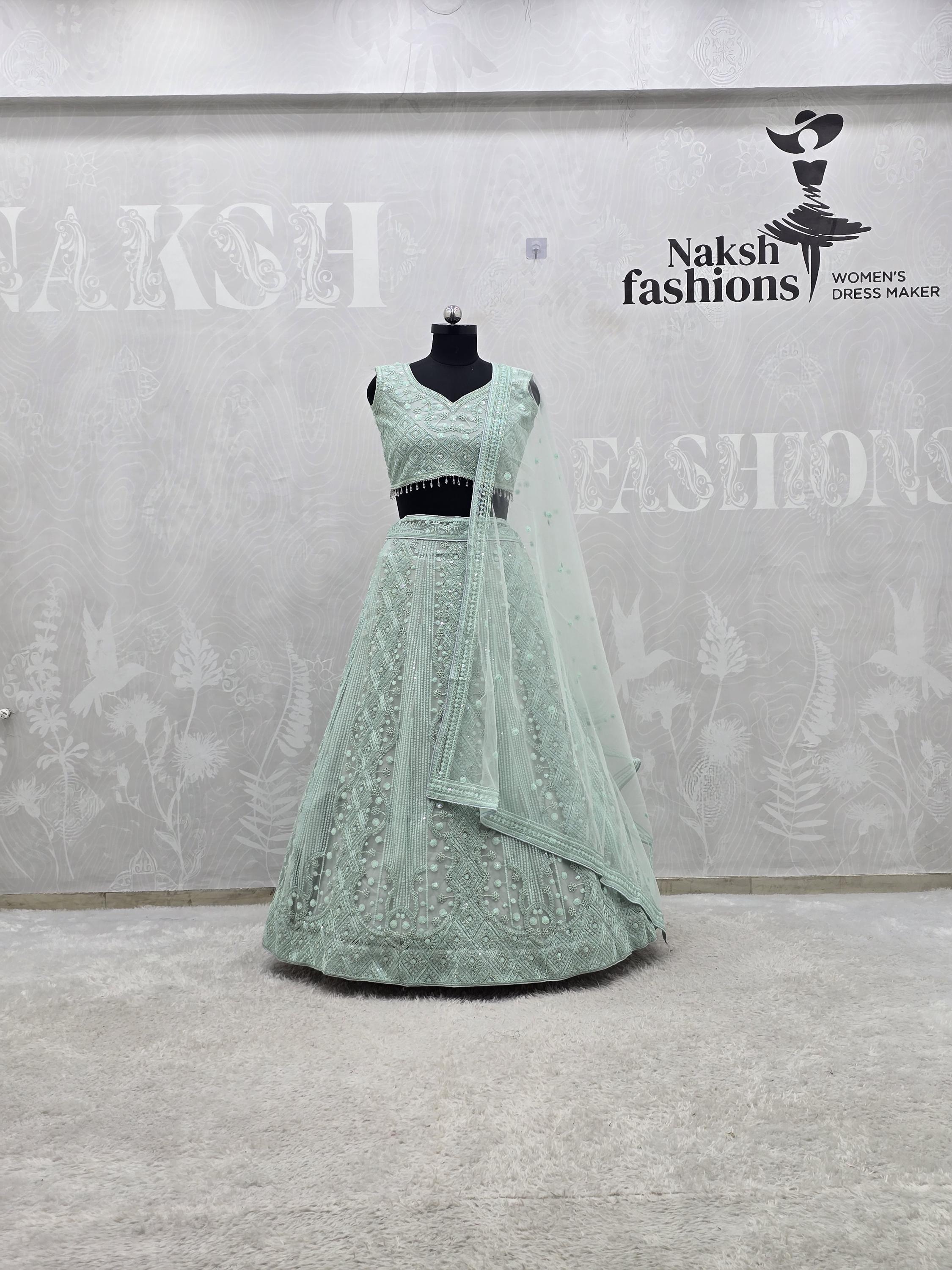 Green Lehenga Garba - Etsy