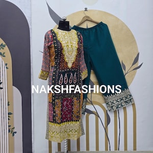 Hermoso traje de pantalón superior para mujer, trajes de fiesta de recepción de Mehndi Sangit de boda india, vestido paquistaní, atuendo tradicional de festival