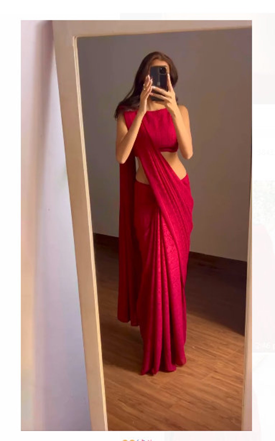 Women Party Wear Flower Print Soft Georgette Saree with Un Sttiched Blouse
