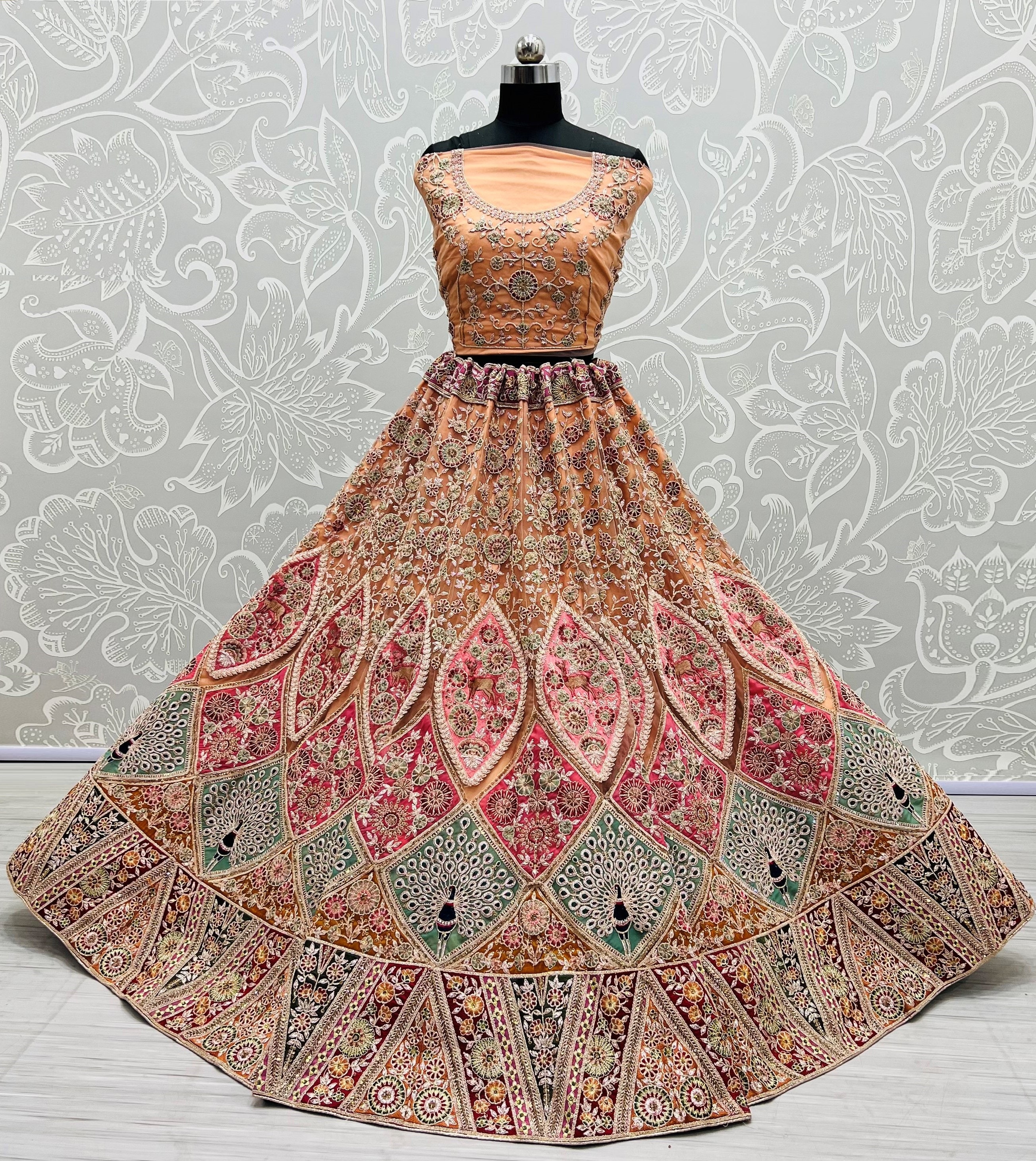 Gotta-patti Work Long Gown, लॉन्ग गाउन - Pink Fabb, Delhi | ID:  2849602638533