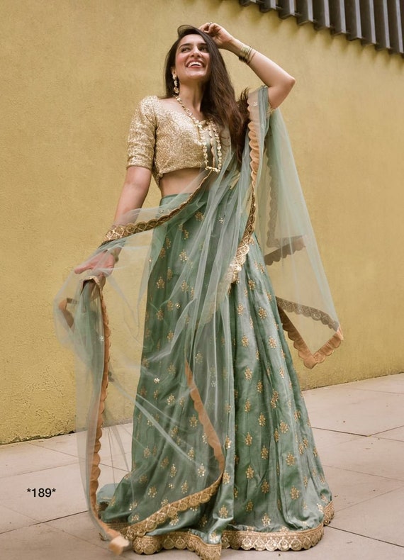 Satin silk top lehenga choli online