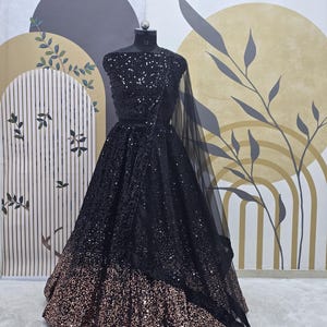 black princess wedding dress Retro black and pink contrast backless bow A-line puffy princess weddi