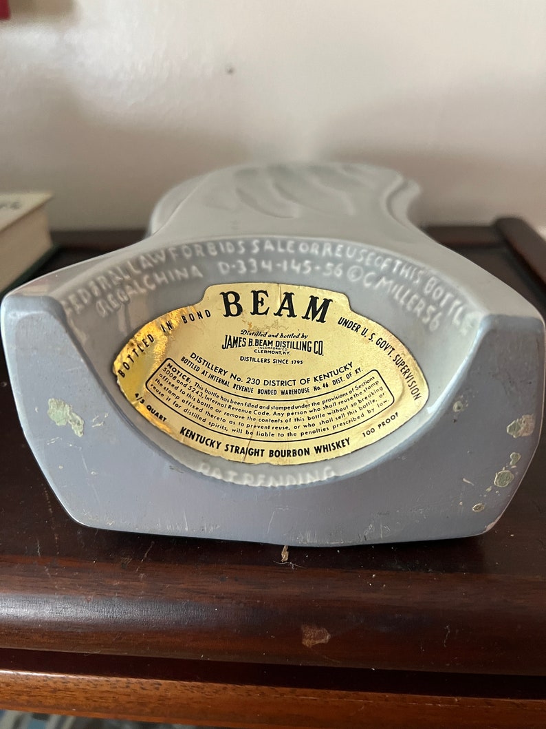 Vintage Republican Elephant Decanter Jim Beam Gray Etsy