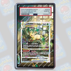 Leafeon VSTAR PSA CGC Beckett | Extended Art Display Case for Pokemon Card