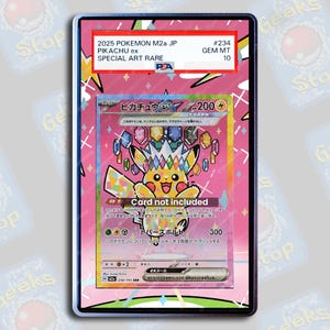 Pikachu ex 277 SAR PSA CGC Beckett / Vitrina de arte extendida para tarjetas Pokémon