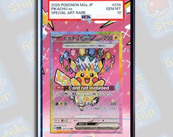 Pikachu ex 277 SAR PSA CGC Beckett | Extended Art Display Case for Pokemon Card