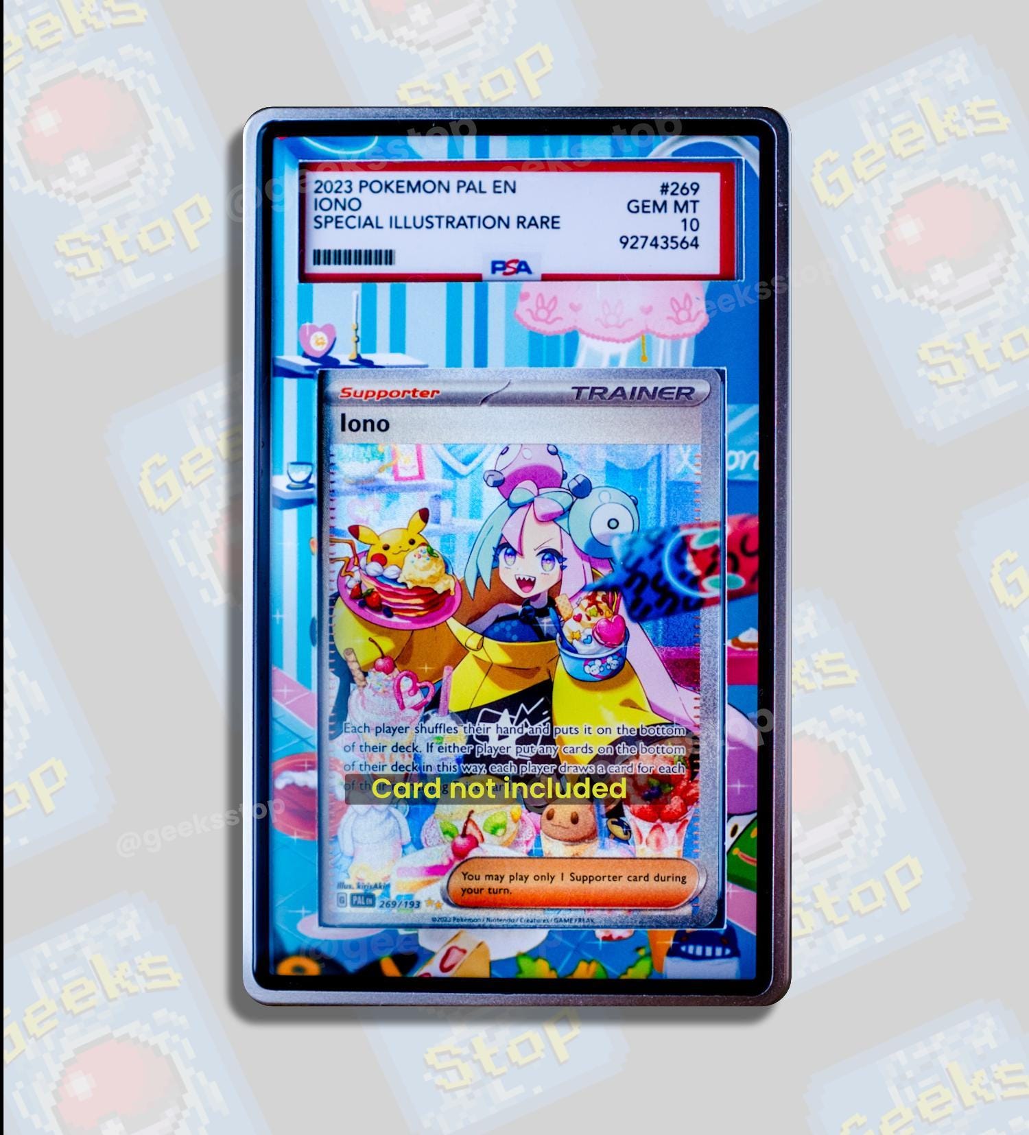 Iono SIR 269 PSA CGC Beckett | Extended Art Display Case for Pokemon Card