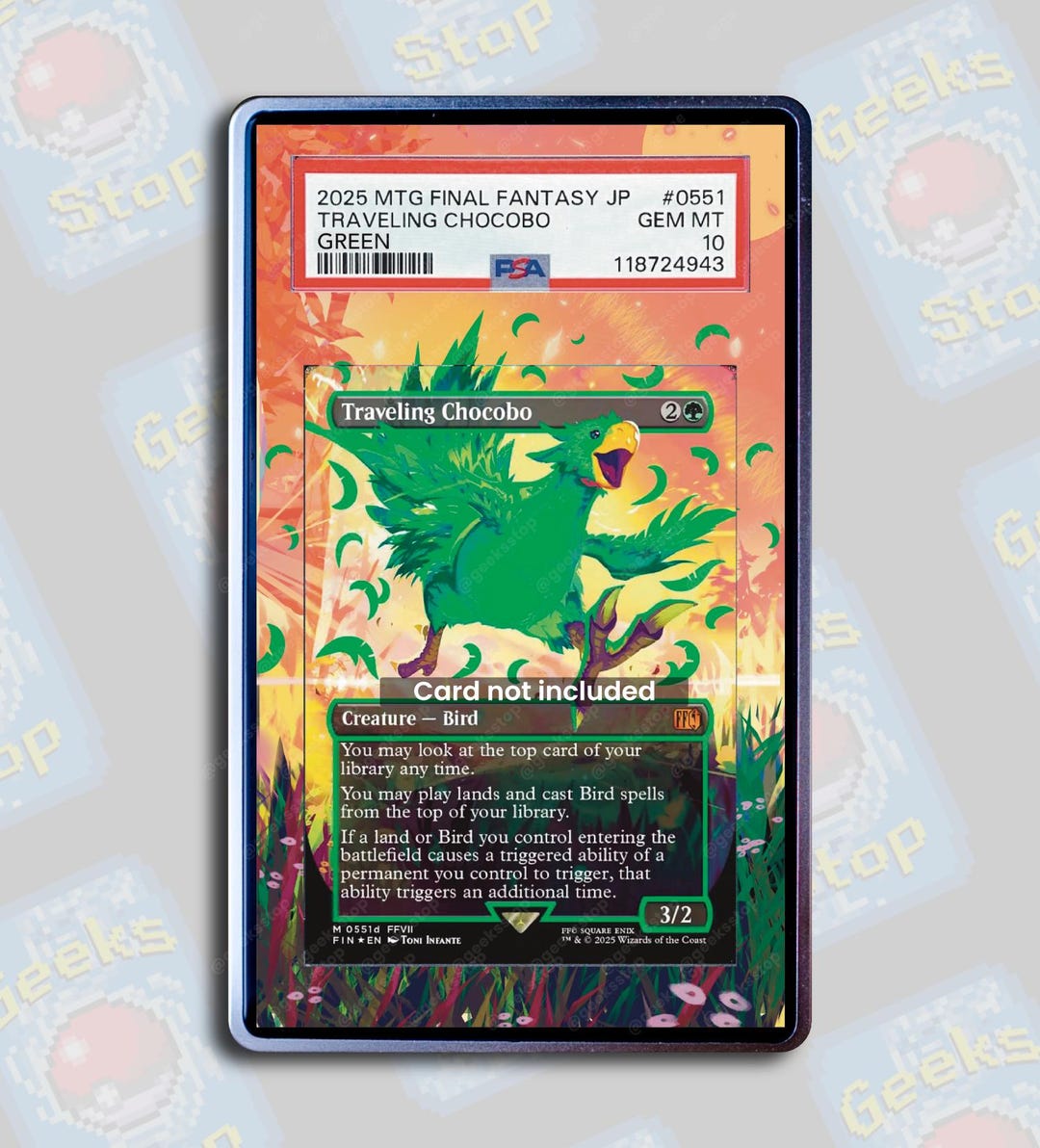 Traveling Chocobo (green) PSA TAG Beckett | Extended Art