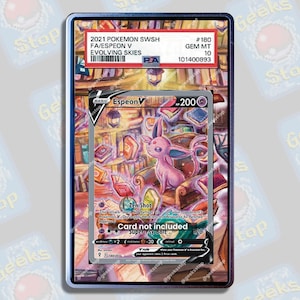 Espeon V Alt Art | PSA CGC Beckett Grande vitrine artistique pour cartes Pokémon graduées
