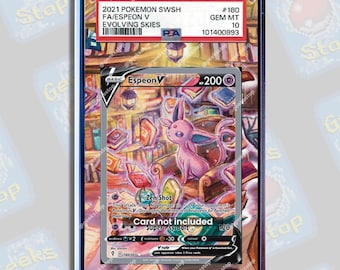 Espeon V Alt Art | PSA CGC Beckett Extended Art Display Case for Graded Pokemon Card