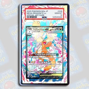 Mega Dragonite X ex SAR PSA TAG Beckett | Extended Art Display Case for Graded Card