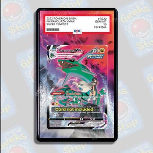 Rayquaza VMAX TG20 PSA CGC Beckett | Grande vitrine artistique pour carte Pokémon