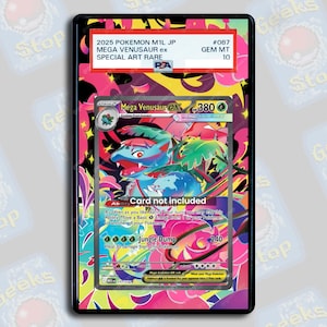 Mega Venusaur ex SAR PSA TAG Beckett | Extended Art Display Case for Graded Card
