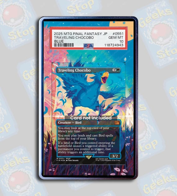 Traveling Chocobo (blue) PSA TAG Beckett | Extended Art Display
