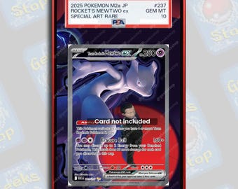 Team Rocket Mewtwo ex 281 SAR PSA TAG Beckett | Extended Art Display Case for Graded Pokemon Card