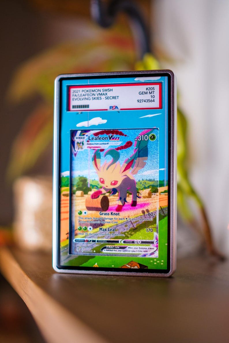 Leafeon VMAX Alt PSA BGS | Display Case Extended Art for Graded Pokemon Card