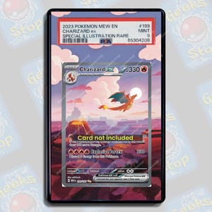 Charizard ex 151 PSA CGC Beckett | Grande vitrine artistique pour carte Pokémon