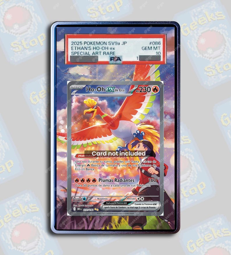 Ethan’s Ho-Ph ex SAR PSA TAG Beckett | Extended Art Display Case for Graded Pokemon Card