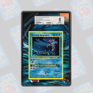 Gyarados brillants PSA CGC Beckett | Grande vitrine artistique pour carte Pokémon