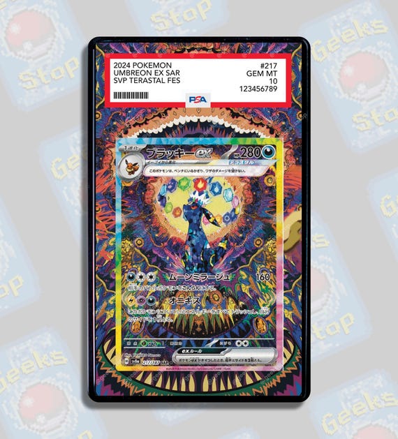beckett graded pokemon cards for sale Umbreon Ex SAR PSA Beckett CGC | Extended Art Display Case for Pokemon Card