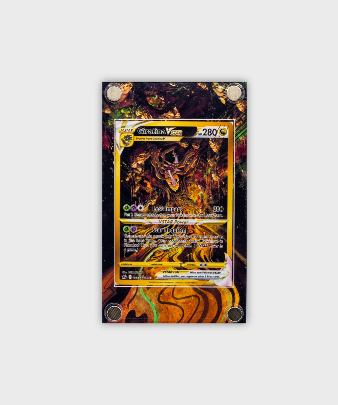 Giratina VSTAR | Extended Art Display Case for Pokemon Card - Etsy Giratina VSTAR | Extended Art Display Case for Pokemon Card - Etsy