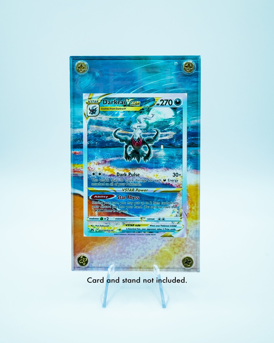 Darkrai VSTAR Secret Rare Alt Art Custom Display Case for Pokémon Card
