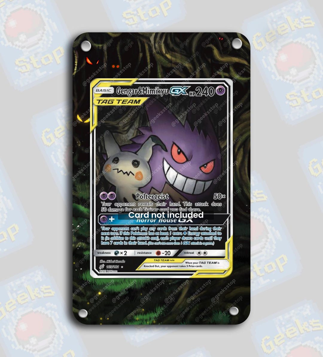 Gengar & Mimikyu GX Alt Art Tag Team | Extended Art Display Case