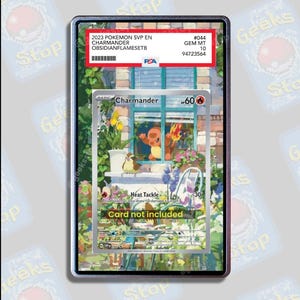 Charmander ETB Promo PSA CGC Beckett | Grande vitrine artistique pour carte Pokémon
