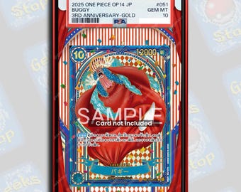 Buggy SP OP14 Gold PSA TAG Beckett / Vitrina de arte extendida para tarjetas graduadas