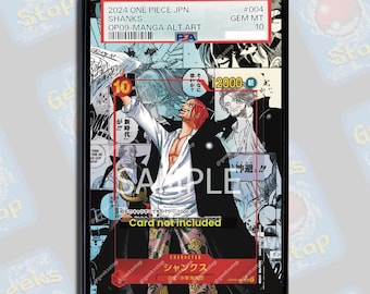 Shanks Manga OP09 PSA Beckett | Extended Art Display Case for Graded OPTCG