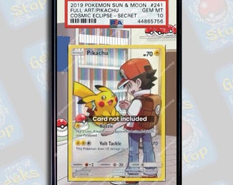 Pikachu #241 geheime PSA TAG Beckett | Uitgebreide kunstvitrine voor Graded Pokemon Card