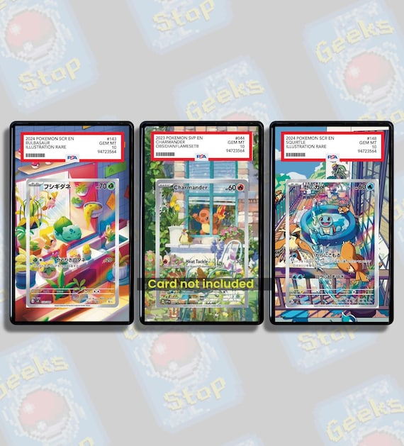 Bulbasaur Charmander Squirtle AR | PSA CGC Beckett Extended Art