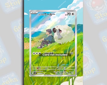 Arte ampliado de Hop's Wooloo AR / Vitrina para tarjeta Pokémon