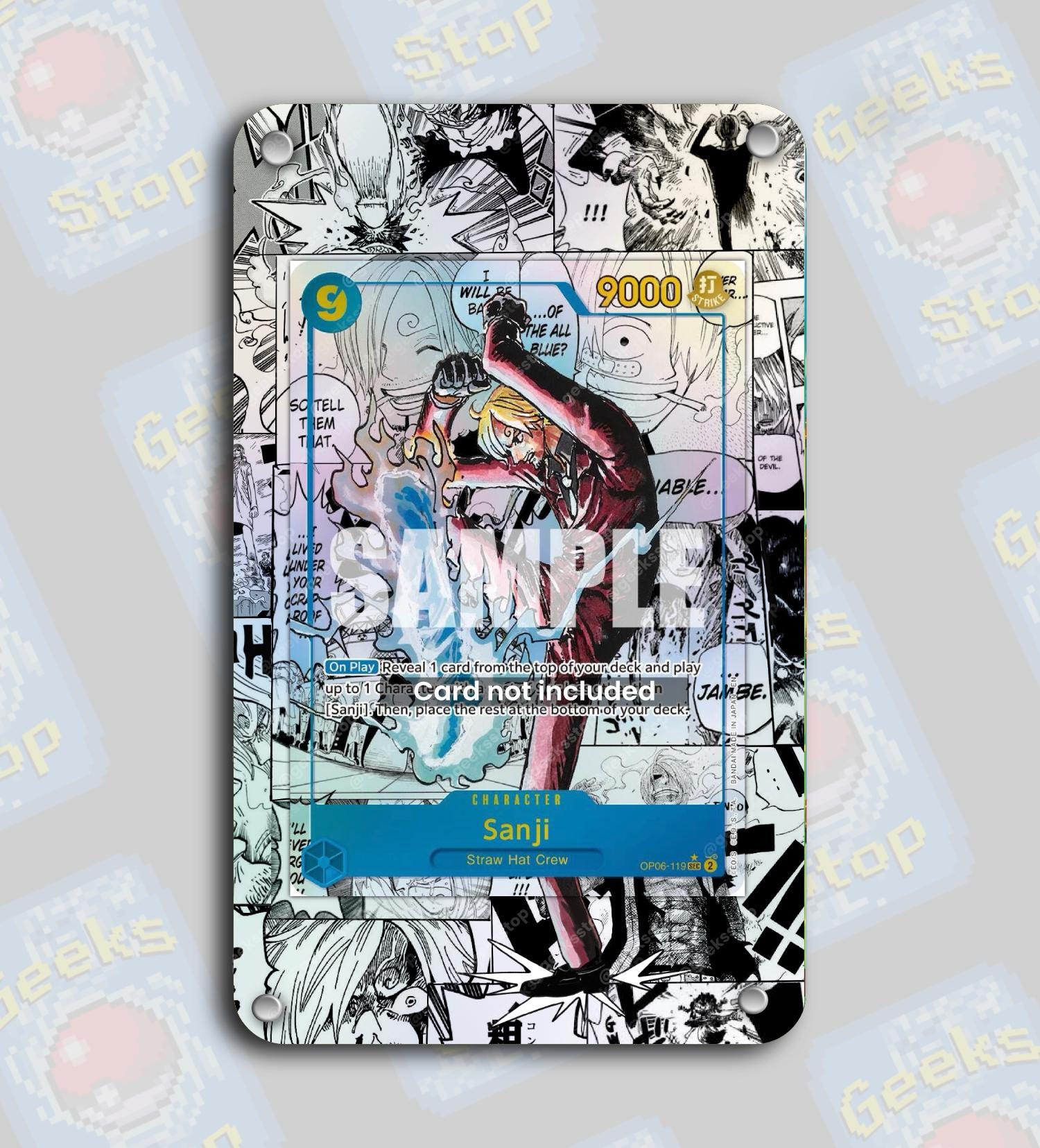 Sanji Manga PRB-02 | Extended Art Display Case for OPTCG - Etsy