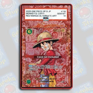 Luffy Red Manga OP13 PSA TAG Beckett | Extended Art Display Case for Graded OPTCG