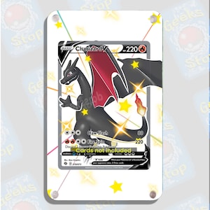 Dracaufeu brillant V | Grande vitrine artistique pour carte Pokémon