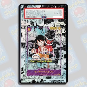 Manga de Luffy OP09 PSA CGC Beckett | Vitrine d'exposition étendue pour OPTCG gradué