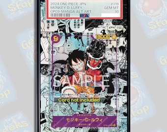 Luffy Manga OP09 PSA CGC Beckett / Vitrina de arte extendida para OPTCG graduado