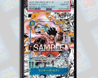Luffy Manga OP11 PSA CGC Beckett | Extended Art Display Case for Graded OPTCG