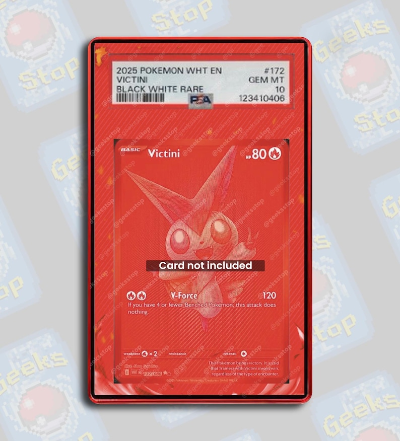 Victini ex BWR PSA TAG Beckett | Extended Art Display Case for Graded Card