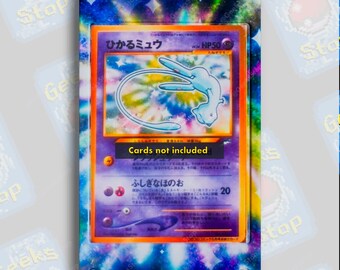 Leuchtendes Mew CoroCoro | Große Kunst Vitrine für Pokemon Karte