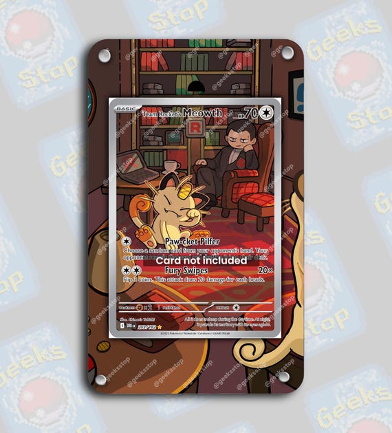 Meowth AR | Display Case Extended Art for Pokemon Card - Etsy