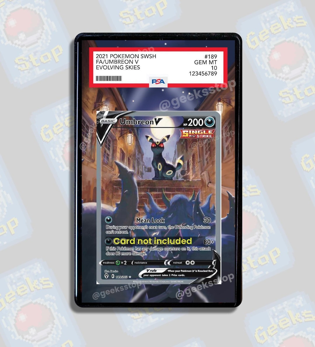 umbreon v pokemon card TCG Japan S6A 047/069 [D] Mean Look (30) During your opponents next turn Umbreon V Alt Art PSA