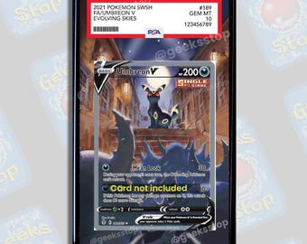 Umbreon V Alt Art PSA CGC Beckett | Display Case Extended Art for Graded Pokemon Card