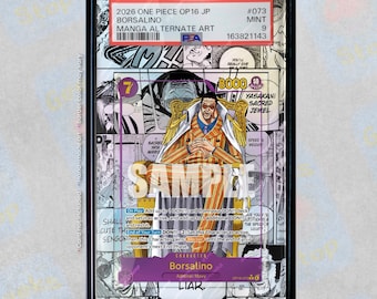 Borsalino Manga OP16 PSA TAG Beckett / Vetrina estesa per illustrazioni OPTCG graduate